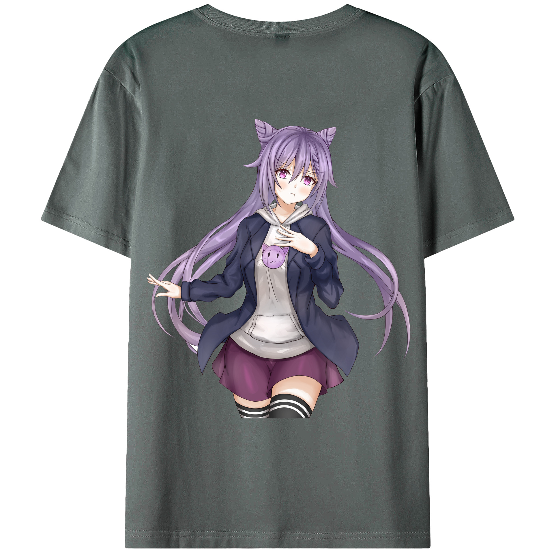 げんし神 刻晴 こくせい genshin Kokusei 綿100％ メンズ半袖Tシャツ（バックプリント） 通気性